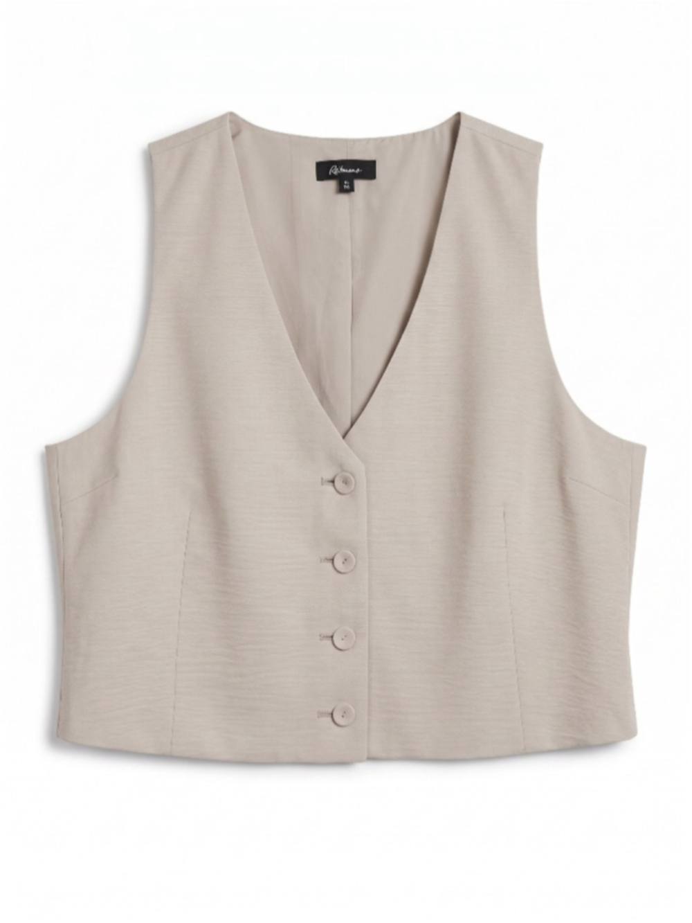 REITMANS Button-up Beige Vest, Work Wear Business Casual, Sz XL